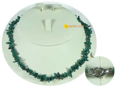deep green color branch coral necklace with some discount